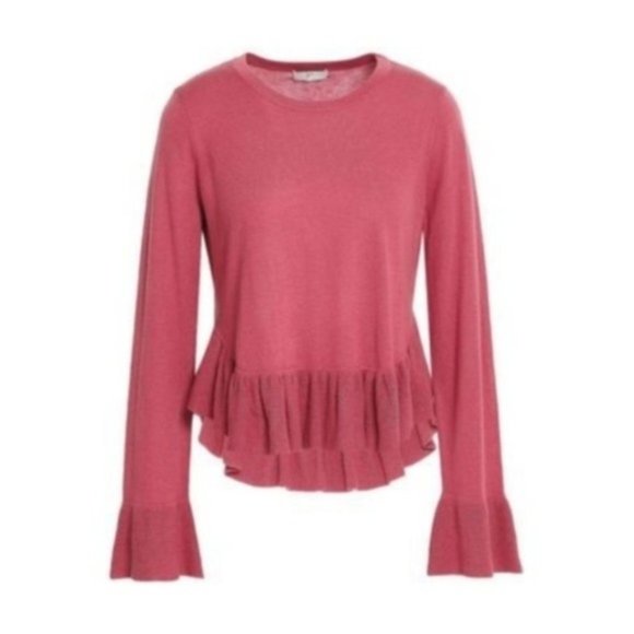 Joie Iona Bell-Sleeve Sweater, Pink, Size M - Picture 3 of 5